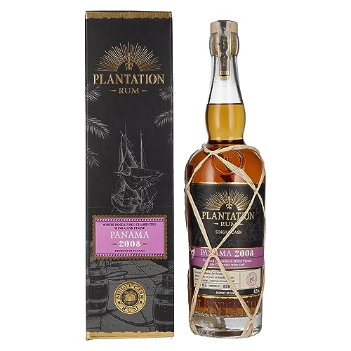 Plantation Rum PANAMA Single Cask White Pineau des Charentes Finish 2008 46,5% Vol. 0,7l in Geschenkbox von Plantation