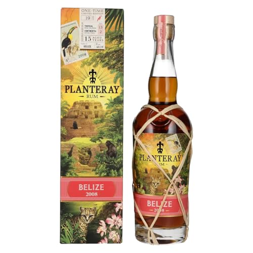 Planteray Rum BELIZE Double Aged Rum ONE-TIME Limited Edition 2008 48,3% Vol. 0,7l in Geschenkbox von PLANTERAY