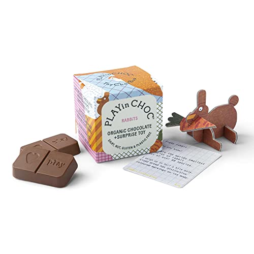 Playin Choc Ltd Überraschungswürfel Schokolade, Kaninchen, 20g (1) von PLAYin CHOC