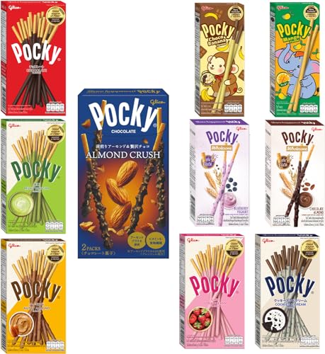 Pocky Schokoladenstäbchen (10 verschiedenen sorten) - Pocky Chocolate Biscuit Sticks Variety Set von Pocky