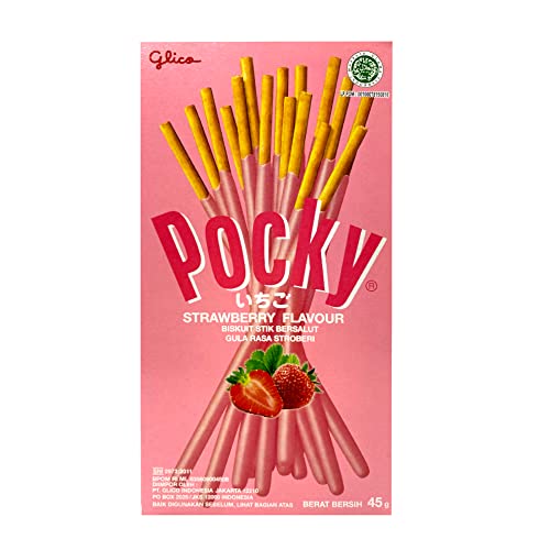 Pocky Strawberry Sticks 10er Pack (10x 45g) Keksstangen mit Erdbeergeschmack von Pocky