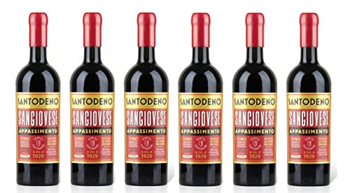 6x 0,75l - 2023er - Poderi dal Nespoli - Santodeno - Sangiovese Appassimento - Romagna D.O.P. - Emilia-Romagna - Italien - Rotwein halbtrocken von Poderi dal Nespoli
