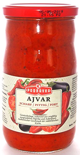 Podravka Ajvar scharf Gemüsemischung 690g/720ml Glas Podravka Ajvar scharf Gemüsemischung 690g/720ml Glas von Podravka