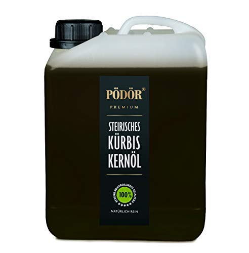 PÖDÖR - Kürbiskernöl, Steirisches 2500 ml - kaltgepresst - naturbelassen - ungefiltert von Pödör Premium Öle & Essige