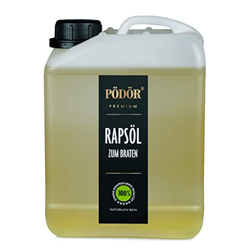 PÖDÖR - Rapsöl zum Braten 2500 ml - warmgepresst - naturbelassen - ungefiltert von PÖDÖR