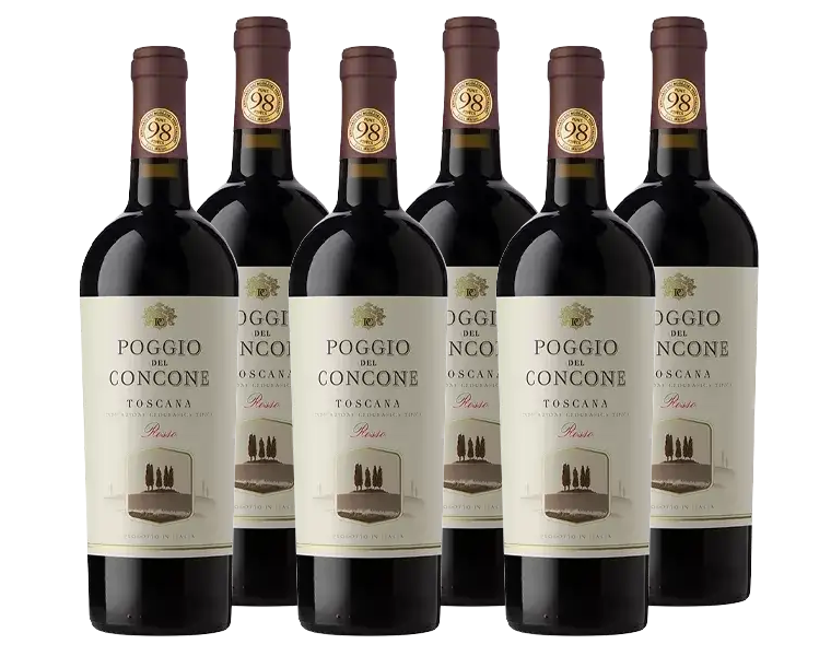 Paket mit 6 Flaschen Poggio del Concone Toscana IGT 2019 von Poggio del Concone - Provinco