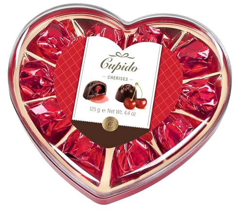 Herzkirschen - Likör-Kirsch-Pralinen 125 g - Geschenkpackung in Herzform zum Valentinstag/Muttertag Herzkirschen - Likör-Kirsch-Pralinen 125 g - Geschenkpackung in Herzform zum Valentinstag/Muttertag von Poiget
