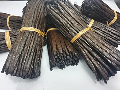 Madagaskar-Vanilleschoten, hochwertig, Güteklasse A, 14–17 cm, 10 Stück von Poiget