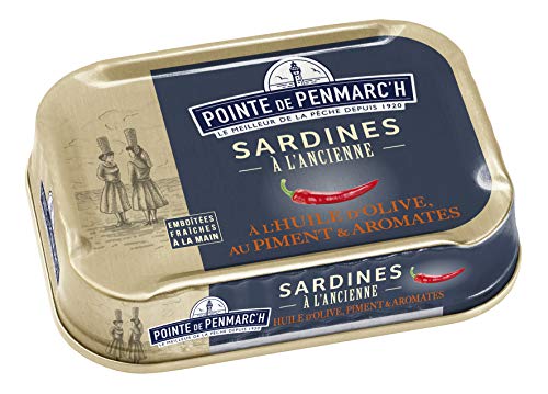 Sardinen in nativem Olivenöl Extra mit Chili und Kräutern 115 g von Pointe de Penmarc'h / Frankreich von Pointe de Penmarc'h