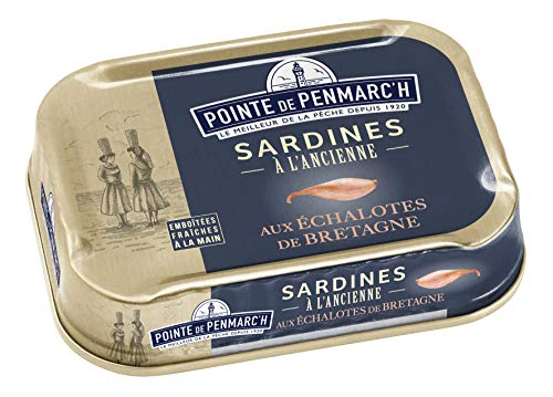 Sardinen in nativem Olivenöl Extra mit kandierter Schalotte aus der Bretagne 115 g von Pointe de Penmarc'h / Frankreich von Pointe de penmarc'h