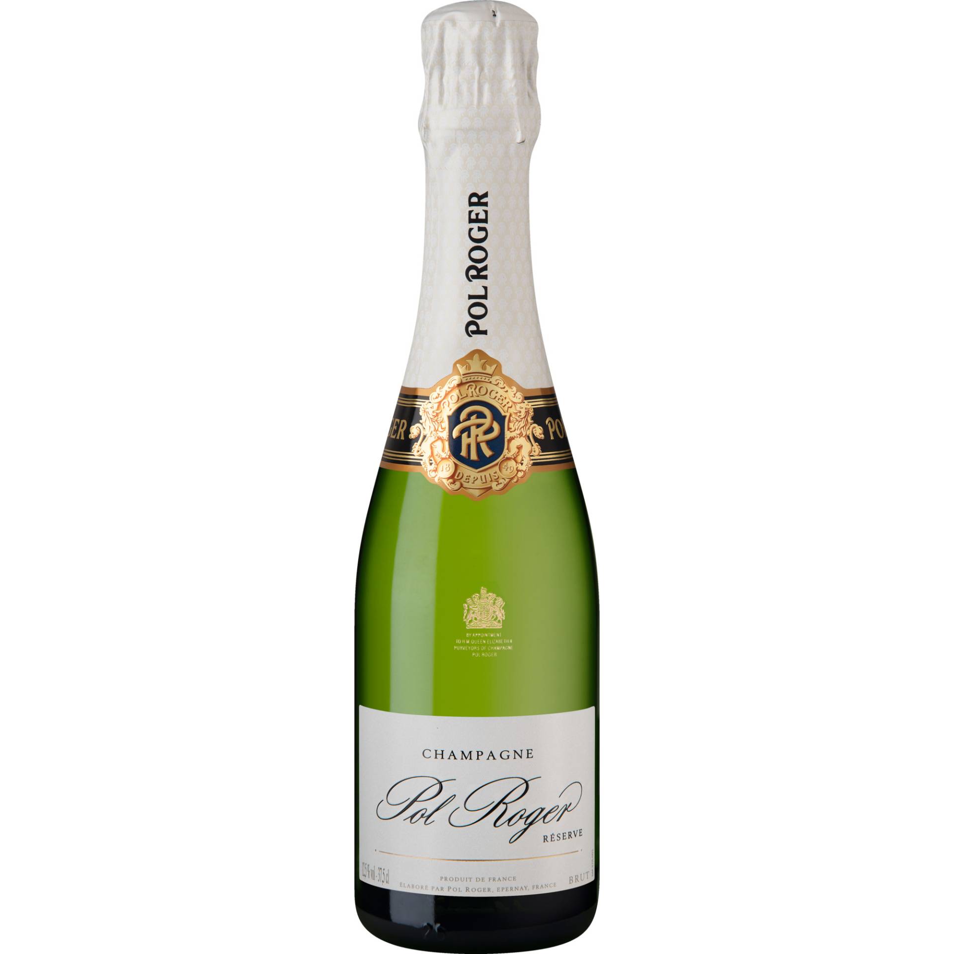 Champagne Pol Roger Brut Réserve, Brut, Champagne AC, 0,375 L, Champagne, Schaumwein von Pol Roger, 51206 Epernay, France