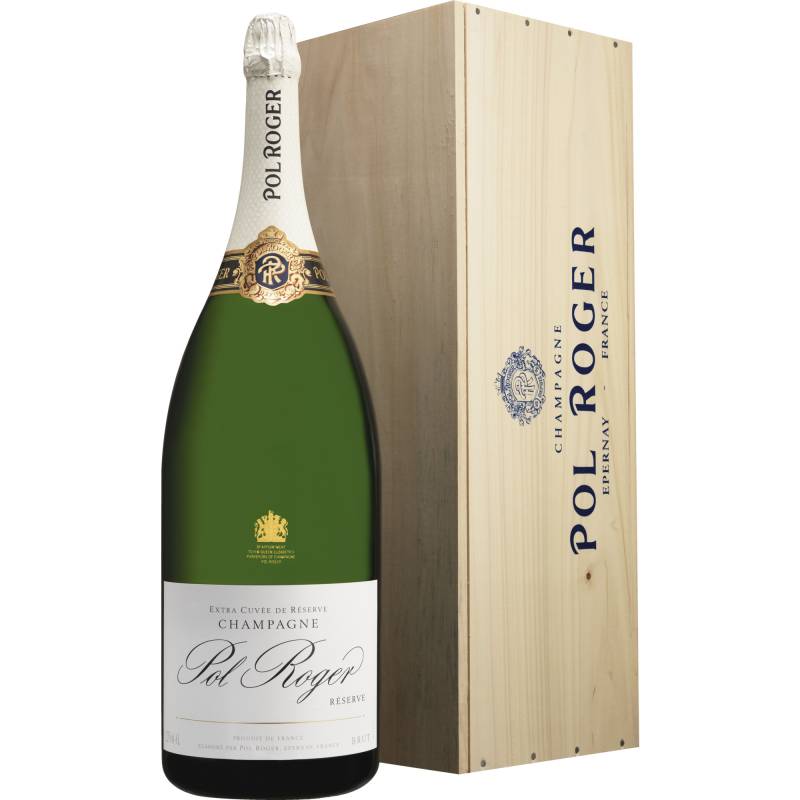 Champagne Pol Roger Réserve, Brut, Champagne AC, Doppelmagnum, in Holzkiste, Champagne, Schaumwein von Pol Roger, 51206 Epernay, France
