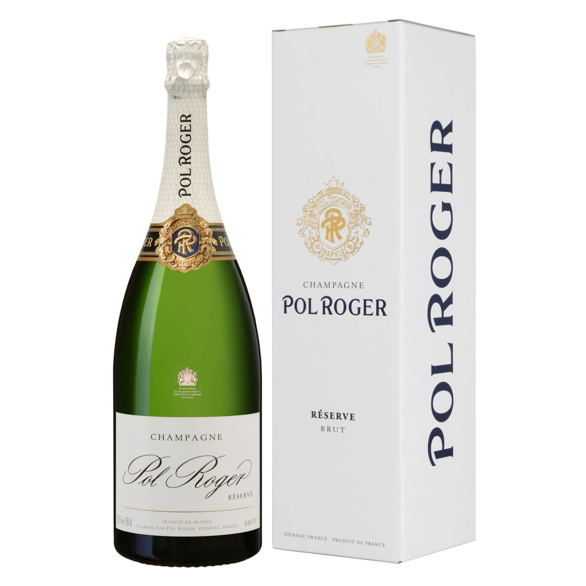 Champagne Pol Roger Réserve, Brut, Champagne AC, Magnum, Geschenketui, Champagne, Schaumwein Champagne Pol Roger Réserve, Brut, Champagne AC, Magnum, Geschenketui, Champagne, Schaumwein von Pol Roger, 51206 Epernay, France