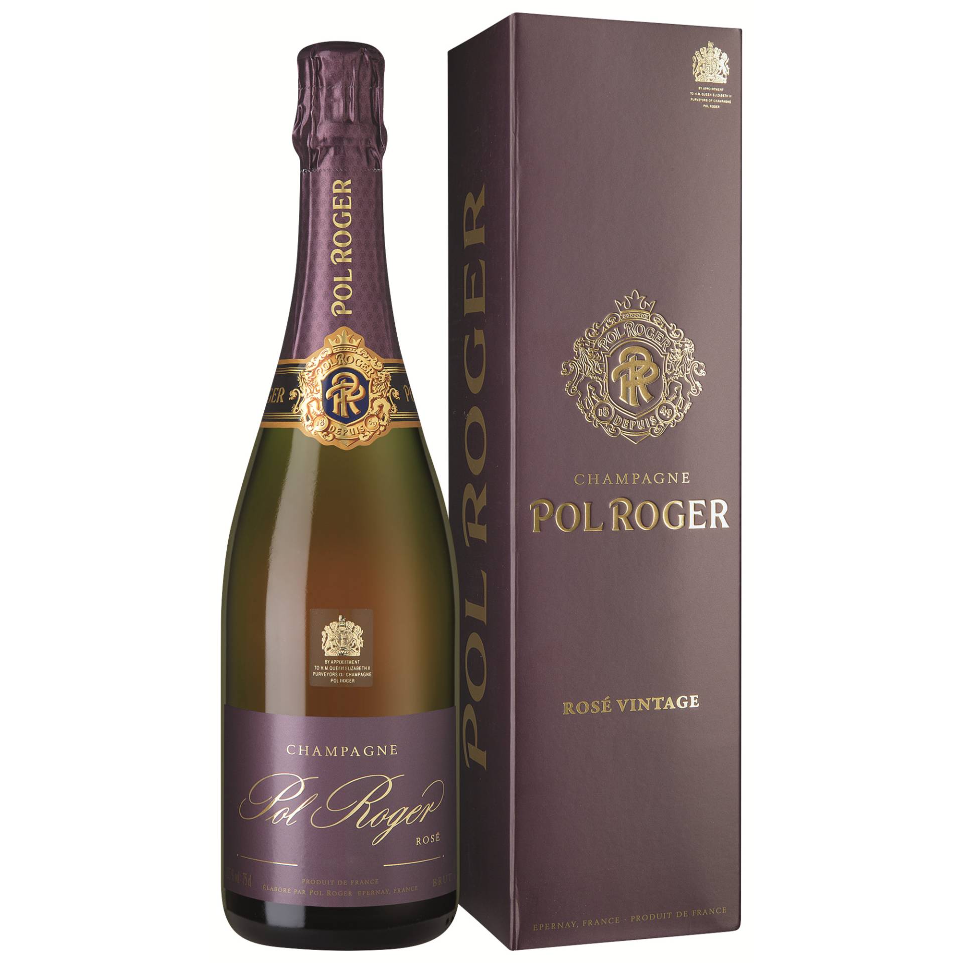 Champagne Pol Roger Rosé, Brut, Champagne AC, Geschenketui, Champagne, 2018, Schaumwein von Pol Roger, 51206 Epernay, France