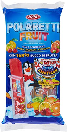 Polaretti 6X Fruit Ice EIS Cream Lollies mit Fruchtsaft zum Einfriere 10x 40ml von Polaretti