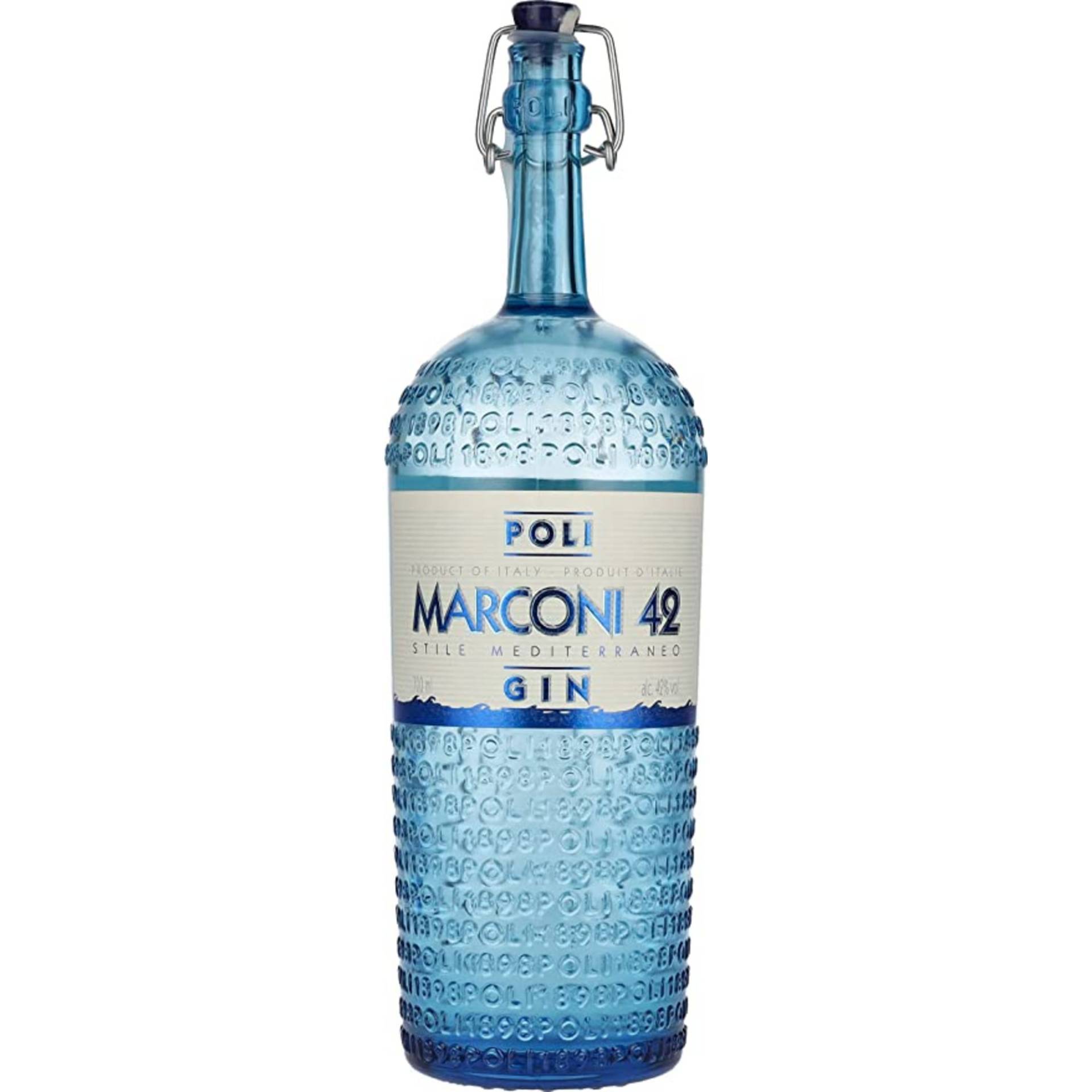 Gin Marconi 42 Mediterraneo, 0,7l, 42% Vol., Spirituosen von Poli Distillerie - via Marconi, 46 - 36060 Schiavon (Veneto) - Italia