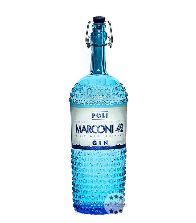 Poli Marconi 42 Gin Stile Mediterraneo (42 % Vol., 0,7 Liter) von Poli Distillerie