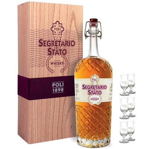 POLI PURE MALT WHISKY SECRETARY OF STATE 70 CL MIT 6 GLÄSERN NANO POLI von Poli