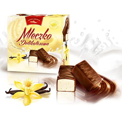 Schaum Pralinen Vanilliegeschmack umhüllt mit Schokolade 380g / Mleczko Waniliowe Delikatesowe Schaum Pralinen Vanilliegeschmack umhüllt mit Schokolade 380g / Mleczko Waniliowe Delikatesowe von Polonia Premium