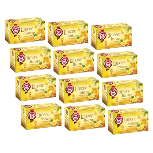 Pompadour® | Fruchtaufguss mit Zitronen- und Honigaroma | Mischung aus italienischen Zitronenstücken und Honig - 12 x 20 Filter (600 Gr) | Italienischer Zitronen-Kräutertee von Pompadour