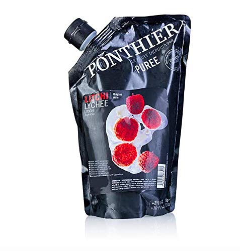 Ponthier Litschi Püree 90 % Frucht, 10 % Zucker 1 kg Beutel von Ponthier