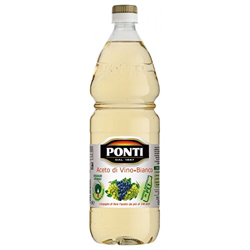 12x Ponti Aceto di Vino Bianco / Weinessig weiss essig 1000 ml. italien Küche von Ponti