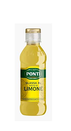 12x Ponti Glassa al succo di Limone Gastronomische Glasur mit Zitronensaft würzsaucen 220g erfrischender und lebendiger Geschmack von Ponti