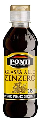 12x Ponti Glassa allo Zenzero Gastronomische Ingwer Glasur Würzsaucen 245g mit Balsamico-Essig von Modena IGP von Ponti