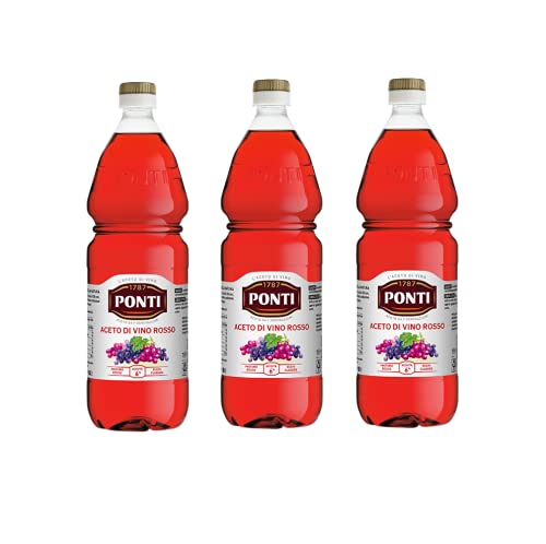 3x Ponti Aceto di Vino Rosso Rotweinessig Essig Säure 6% PET 1Lt Klassischer Geschmack 3x Ponti Aceto di Vino Rosso Rotweinessig Essig Säure 6% PET 1Lt Klassischer Geschmack von Ewbob
