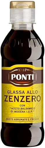 6x Ponti Glassa allo Zenzero Gastronomische Ingwer Glasur Würzsaucen 245g mit Balsamico-Essig von Modena IGP von Ponti