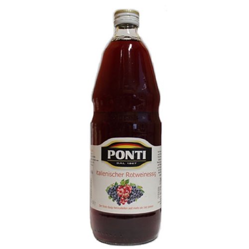 Ponti Aceto di Vino Rosso 'italienischer Rotweinessig', 1000 ml von Ponti
