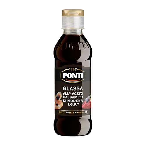 Ponti, Balsamic Vinegar of Modena I.G.P. Glaze, Ideal for All Recipes, Full and Sweet and Sour Taste with Moderate Acidity, 100% Made in Italy, 250 g set von 1787 PONTI