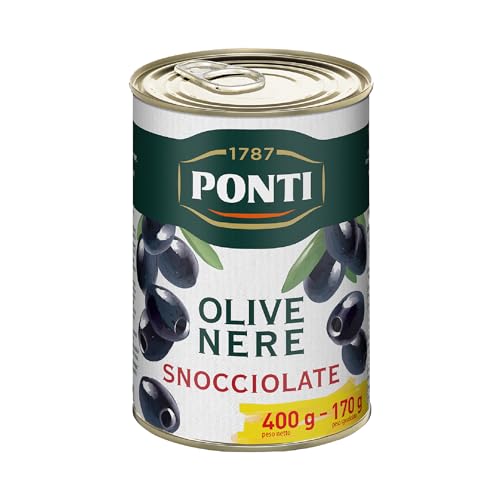Ponti - Olive Nere , Denocciolate in Salamoia - 400 g 425 ml von Ponti