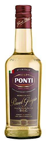 Ponti Pinot Grigio Weißweinessig Flasche, 2er Pack (2 x 500 ml) von Ponti