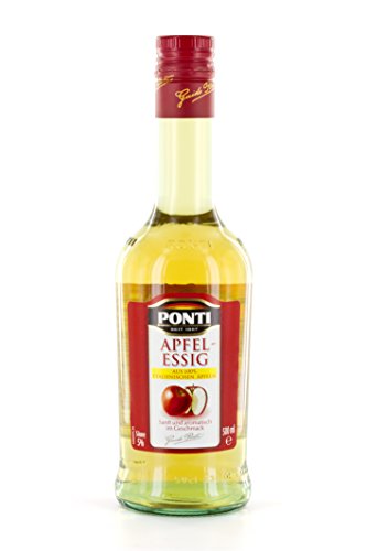Ponti di Mele Apfelessig 3 x 500 ml – italienischer Apfelessig – runder, feinsäuerlicher Tafelessig – aus 100% italienischen, sonnengereiften Äpfeln von Ponti