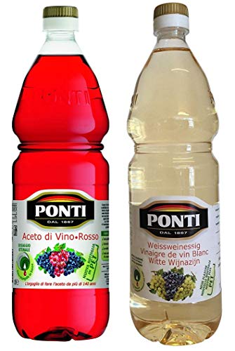 Probierpacket - Ponti Weissweinessig 1L, Ponti Rotweinessig 1L. von Ponti