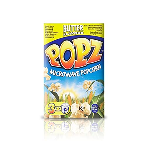 PopZ Mikrowellen-Popcorn-Butter, 3 x 90 g, 4 Stück von PopZ