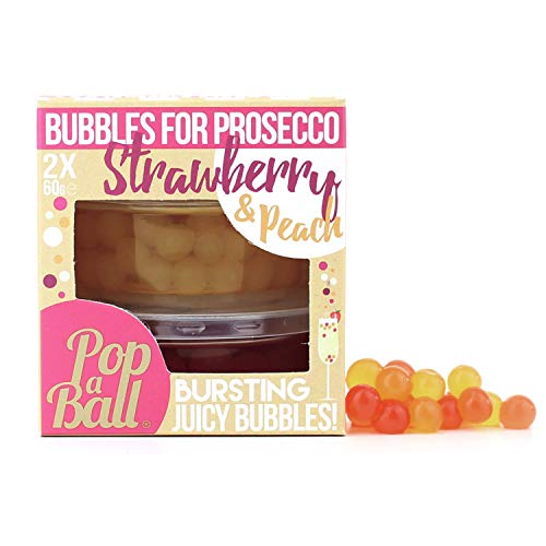 Popaball Berstende Fruchtperlen mit Erdbeer- und Pfirsichgeschmack, 120 g von Popaball