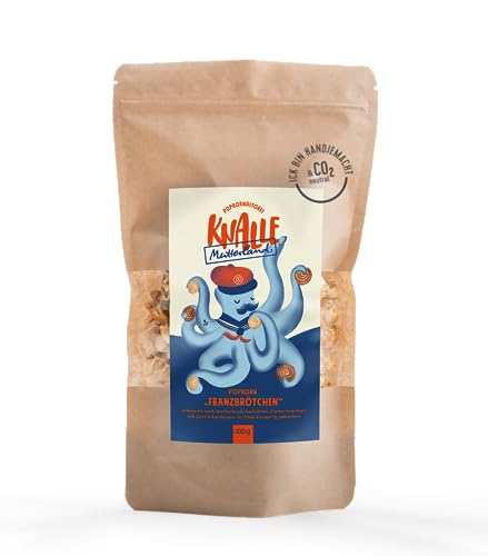 Popkornditorei Knalle - Franzbrötchen Popcorn Snack - knusprig duftend gebacken - handgemacht in Berlin aus besten Zutaten, 100g Popkornditorei Knalle - Franzbrötchen Popcorn Snack - knusprig duftend gebacken - handgemacht in Berlin aus besten Zutaten, 100g von Popkornditorei Knalle