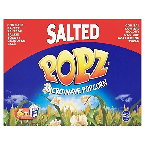 Popz Gesalzen Mikrowellen-Popcorn 6 X 90 G von Popz