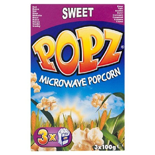 Popz Microwave Sweet Popcorn 3 X 100G von GREAT BRITISH TRADING LIMITED