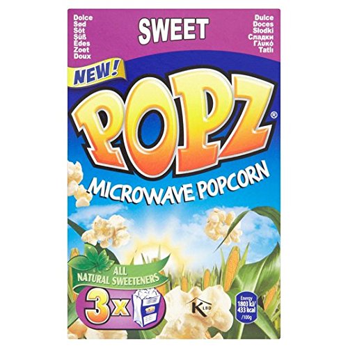 Popz Mikrowellen-Popcorn Sweet 3 x 90 g von Popz