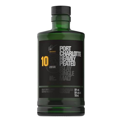 Port Charlotte 10 Years Whisky mit 50% vol. (1 x 0,7l) | Scotch Whisky | Würziger Single Malt von der schottischen Insel Islay von Bruichladdich