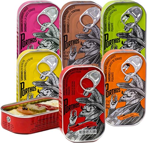 Sardinenvielfalt von Porthos - 6 Dosen - Hohes Omega-3-Gehalt | Portugal Sardinenvielfalt von Porthos - 6 Dosen - Hohes Omega-3-Gehalt | Portugal von Porthos