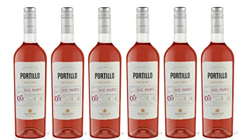 6x 0,75l - Portillo - Malbec Rosé - Valle de Uco - Mendoza - Argentinien - Rosé-Wein trocken von Portillo