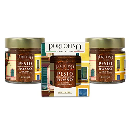 Portofino Fine Food - Rotes Pesto mit Genoveser Basilikum g.U. - 3 x 100 g von Portofino Fine Food