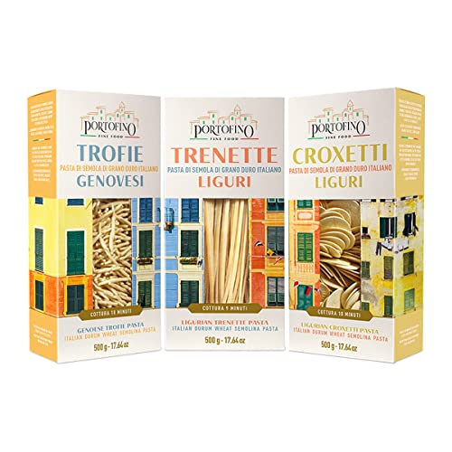 Portofino Fine Food - Trofie, Trenette und Croxetti - Traditionelle ligurische Nudeln - 3 x 500 g von Portofino Fine Food