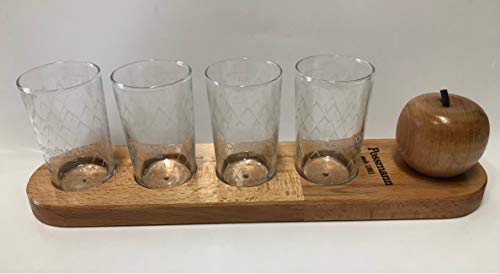 Possmann Brett mit 4 Gläsern Apfelwein Apfelweingläser je 0,1 Liter Possmann Brett mit 4 Gläsern Apfelwein Apfelweingläser je 0,1 Liter von Possmann