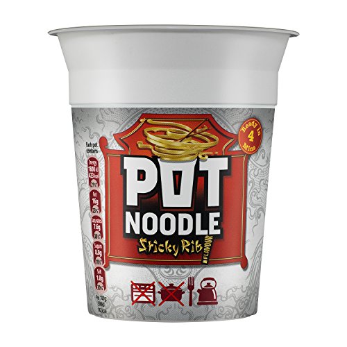 Pot Noodle Sticky Rib Standard, 12 x 90 g von Pot Noodle