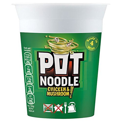 Pot Nudeln Huehnchen & Pilz Geschmack - 90g x 2 Doppelpack von Nuvial